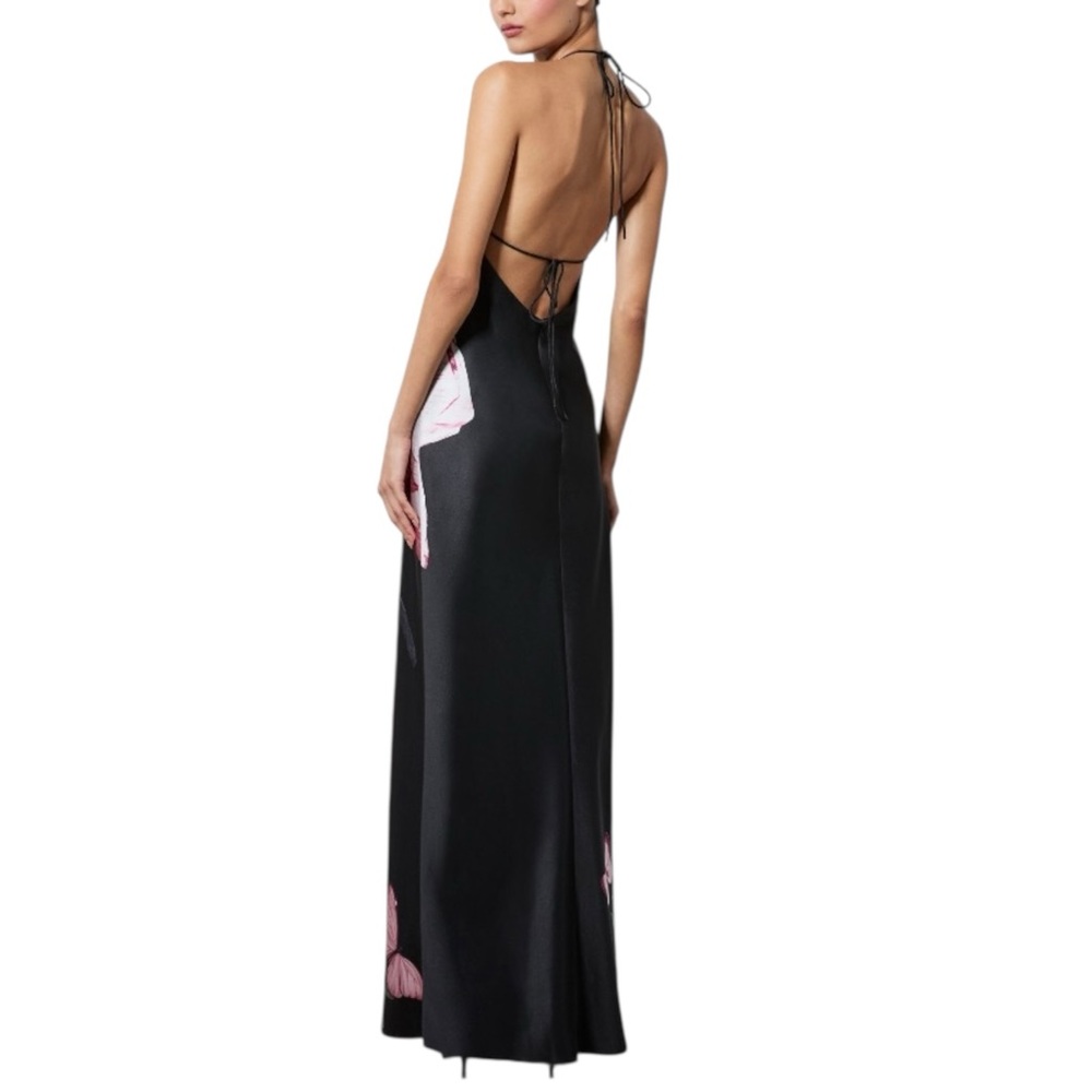 NWT Alice + Olivia Montana Tie Back Gown Maxi Dress Size 4 - Picture 3 of 10